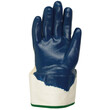 Arbeitshandschuh Premium Nitril-Handschuh, blau 3/4 beschichtet, mit Stulpe