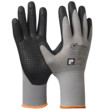 Arbeitshandschuhe MULTI FLEX TOUCH, nahtloser, leichter Montagehandschuh mit Nitril Mikroschaum Beschichtung und Nitril Noppen auf der Handinnenfläche, Speziell für Touch Screen Bedienung durch Kupferfaser in beiden Zeigefingern und Daumen