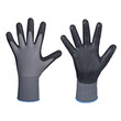 Strick-Handschuhe Lanzhou grau, Profi-Qualität, Feinstrick nahtlos, Nitrilschaum-Innenhandbeschichtung mit Nitrilnoppen, Beschichtung: Micro-Nitrilschaum mit Nitrilnoppen, schwarz