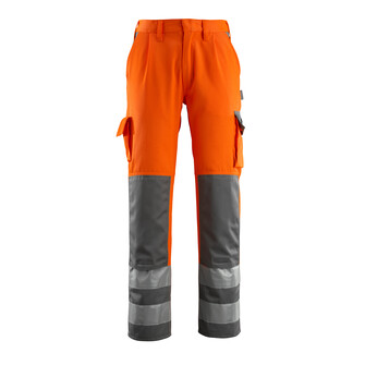 MASCOT® Olinda Bundhose, Fluoreszierend mit Reflexen, Teflon® macht das Produkt schmutzabweisend, Zweifarbig, Dreifache Kappnähte an den Beinen und im Schritt, Gürtelschlaufen, Hosenschlitz mit Reißverschluss, Vordertaschen, Gesäßtaschen, verstärkt