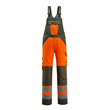 MASCOT® Latzhose Gosford, fluoreszierend, zweifarbig, dreifache Kappnähte an den Beinen und im Schritt, Hosenbeine sind ergonomisch geformt