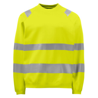 PROJOB Rundhals-Sweater mit angerauter Innenseite, Rippenbündchen und -bund, Reflektierende Schulterpartie für mehr Sichtbarkeit, EN ISO 20471 KLASSE 10