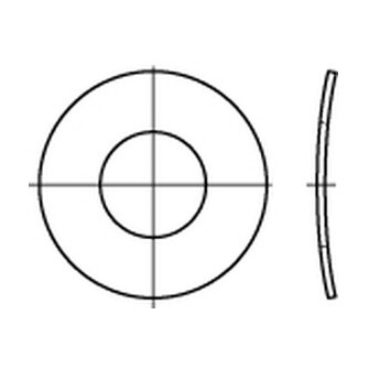 Federscheiben DIN 137 Form A gewölbt A4 10