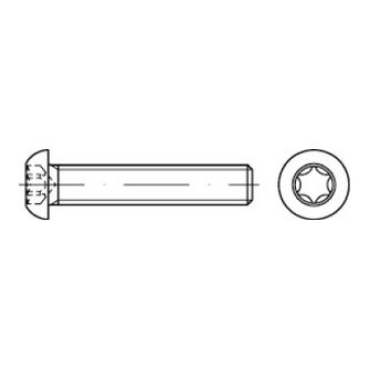 Linsenschrauben mit Innensechskant ISO 7380-1 10.9 gal vz M 3 x 6