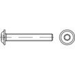 Flachkopfschrauben mit Innensechskant ISO 7380-2 mit Bund A2 M 4 x 20