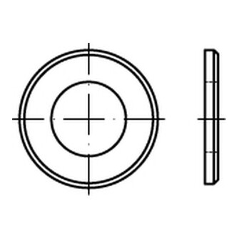 Scheiben DIN 125 B Stahl blank gedreht 1,1