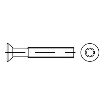 Senkschrauben DIN 965 / ISO 7046 ISR A2 M 2 x 8 T6