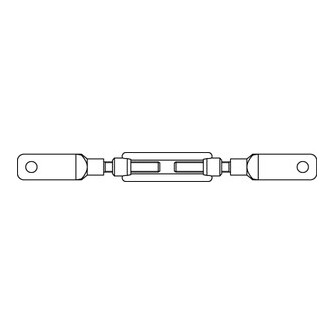 Spannschlösser DIN 1480 SP-BS geschmiedet offene Form mit 2 Blattschrauben Stahl gal vz M 12
