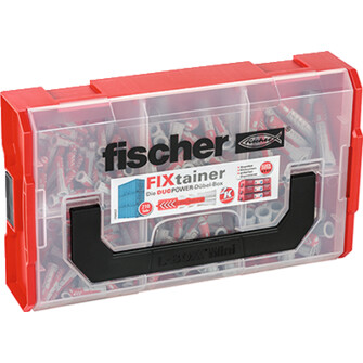 fischer DUOPOWER FIXtainer: Das Duo aus Power und Schlauer in der praktischen stapelbaren Box (210 Teile)