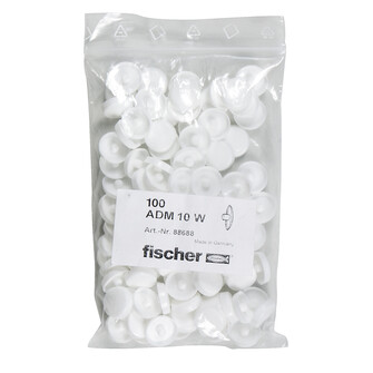 fischer Abdeckkappe ADM 10 W weiß