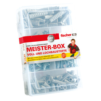 fischer Meister-Box SX: die praktische Meister-Box mit fischer Spreizdübel SX 6, SX 8 und Schrauben.