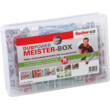 fischer Meister-Box DUOPOWER mit Schrauben enthält vorsortiert 50 DUOPOWER 6 x 30, 30 DUOPOWER 8 x 40 sowie 50 Spanplattenschrauben 4,5 x 40 und 30 Spanplattenschrauben 5 x 60