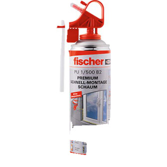 fischer 1K-Schnell-Montageschaum PU 1/500 B2
(Preis pro Liter: 11,78€/L)