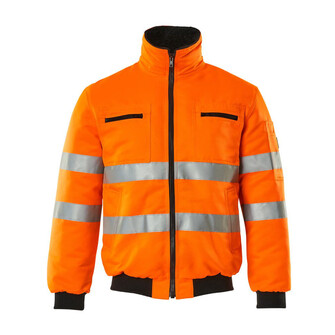 MASCOT® Safe Arctic Alaska Pilotjacke, Wasserabweisend, Kunstpelzfutter am Körper und Steppfutter in den Ärmeln, D-Ring für Schlüssel oder ID-Karten, Rippenbündchen an den Ärmeln und dem Saum