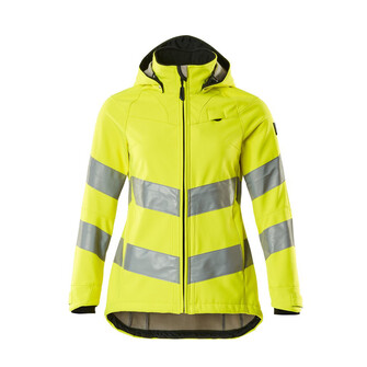 MASCOT® Safe Supreme Soft Shell Jacke, Damenmodell, EN20471 Soft Shell Jacke, Speziell für Damen designt und tailliert geschnitten, Atmungsaktiv, winddicht und wasserabweisend, Zusätzlicher Kälteschutz durch verlängerten Rücken, Große Bewegungsfreiheit durch formgeschnittene Ärmel