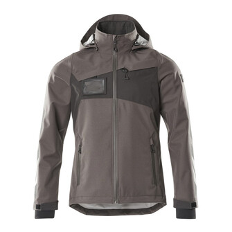 MASCOT® Accelerate Hard Shell Jacke, wasserdicht Jacke, Atmungsaktiv, wind- und wasserdicht mit getapten Nähten, Mit Reißverschluss und Wetterschutzleiste innen, die den Wind abhält, Abnehmbare, gefütterte Kapuze, mit verstellbaren Elastikschnüren, Ärmel mit CORDURA®-Verstärkung