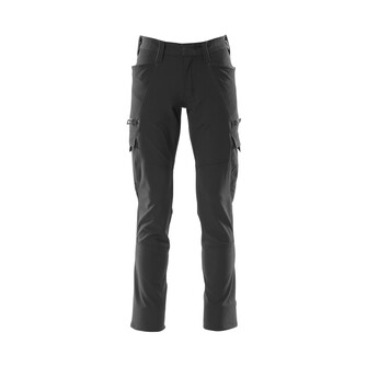 MASCOT® Bundhose mit Schenkeltaschen, Stretch, hat ein wasserabweisendes Finish. Vier-Wege-Stretchstoff mit geringem Gewicht und hoher Strapazierfähigkeit. Hosenbeine sind ergonomisch geformt. Gürtelschlaufen. Hosenschlitz mit Reißverschluss