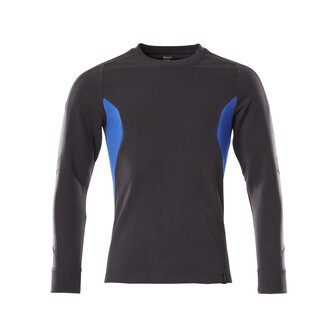 MASCOT® Accelerate Sweatshirt, moderne Passform, kräftige Qualität, gebürstete Innenseite, Rippenbündchen am Hals, an der Unterkante und an den Handgelenken, Druck an verschiedenen Teilen des Produktes.