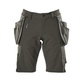 MASCOT® Advanced Shorts,abnehmbaren Hängetaschen,Stretch Handwerkershorts, Der multifunktionelle Stretchstoff kombiniert ein niedriges Gewicht mit sehr hoher Strapazierfähigkeit und ist darüber hinaus wasserabweisend, Der Stretchstoff ist in alle Richtungen elastisch und bietet eine unübertroffene Bewegungsfreiheit