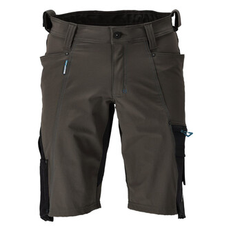 MASCOT® Advanced Shorts, ULTIMATE STRETCH Shorts, Der multifunktionelle Stretchstoff kombiniert ein niedriges Gewicht mit sehr hoher Strapazierfähigkeit und ist darüber hinaus wasserabweisend, Der Stretchstoff ist in alle Richtungen elastisch und bietet eine unübertroffene Bewegungsfreiheit, wo nichts spannt oder stört, Anatomisch geschnittener Bund, bequem in allen Arbeitspositionen, Zollstocktasche aus CORDURA® Gewebe mit extra Taschen