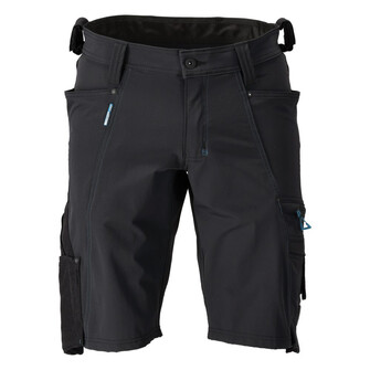 MASCOT® Advanced Shorts, ULTIMATE STRETCH Shorts, Der multifunktionelle Stretchstoff kombiniert ein niedriges Gewicht mit sehr hoher Strapazierfähigkeit und ist darüber hinaus wasserabweisend, Der Stretchstoff ist in alle Richtungen elastisch und bietet eine unübertroffene Bewegungsfreiheit, wo nichts spannt oder stört, Anatomisch geschnittener Bund, bequem in allen Arbeitspositionen, Zollstocktasche aus CORDURA® Gewebe mit extra Taschen