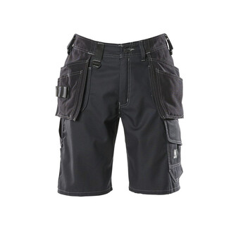 MASCOT® Hardwear Zafra Handwerkershorts, Strapazierfähige, dreifache Kappnähte verlängern die Lebensdauer des Produktes, Die niedrige Taille mit formgeschnittenem Bund sorgt dafür, dass die Hose alle Bewegungen des Körpers mitmacht, Hängetaschen aus CORDURA®-Gewebe mit extra Taschen für Werkzeug, Magnete in den Hängetaschen zum Halten von Nägeln, Schrauben und Bits, Zollstocktasche und Stifttasche aus CORDURA®-Gewebe