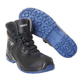 MASCOT® Footwear Sicherheitsstiefel S3 mit Schnürsenkel Sicherheitsstiefel, Der vordere Teil des Schuhs lässt sich mit dem Fuß äußerst flexibel beugen, Die Zehenschutzkappe ist aus Komposit und somit frei von Metallen Komposit leitet weder Kälte noch Hitze und Zehenschutzkappen aus Komposit bieten daher extra Komfort sowohl in warmen als auch in kalten Umgebungen, Einlegesohle mit optimierter Fußgewölbestützte, die der Tendenz zum Plattfuß entgegenwirken kann, Durch das stabilisierende, MASCOT-patentierte Multifunktionsgelenk auch besonders gut für das Arbeiten auf unebenem Untergrund und auf Leitern geeignet, Stoßabsorbierende, weiche und flexible Zweikomponentensohle aus PU/PU, Die Sohle ist öl- und benzinbeständig