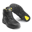 MASCOT® Footwear Batura Plus Sicherheitsstiefel, Ergonomisch geformte Zehenschutzkappe aus Aluminium mit großer Bewegungsfreiheit, Der dreilagige Knöchelschutz absorbiert und verteilt Druck und Stöße auf den Knöchel, zertifiziert nach EN ISO 20345, Aufgrund des äußerst verschleißfesten Spitzenschutzes aus PU für kniende Tätigkeiten gut geeignet, Die Sohle aus PU/Gummi ist speziell für anspruchsvolle Umgebungen entwickelt Sie ist bis 300°C Kontaktwärme hitzebeständig, Flammhemmende Nomex® Schnürsenkel, Rutschhemmende und verschleißfeste Laufsohle (SRC-zertifiziert) - öl- und benzinbeständig und gegenüber gewissen Chemikalien resistent