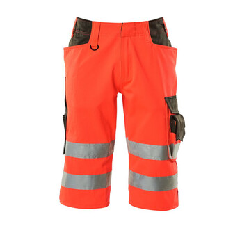 MASCOT® Safe Supreme Luton Dreiviertel-Hose, Strapazierfähige, dreifache Kappnähte an den Beinen und im Schritt verlängern die Lebensdauer des Produktes, Die Oberflächenbehandlung macht das Produkt schmutzabweisend und sorgt für hohe Sichtbarkeit, Platz für das nachträgliche Anbringen eines Wäsche-Chips, Ergonomisch geschnittene Hosenbeine, die nach den natürlichen Bewegungen des Körpers geformt wurden, Das Produkt ist für Industriewäsche geeignet