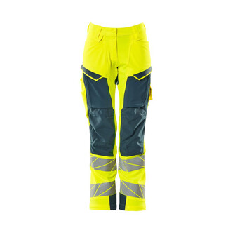 MASCOT® Accel. Safe Hose, Damen,DIAMOND, Knietaschen,Stretch Hose, Diamond Fit ist speziell für Frauen designt, die bei mehr als 20cm Unterschied zwischen ihrem Taillen- und Hüftmaß liegen, Der Stretchstoff ist in alle Richtungen elastisch und bietet eine unübertroffene Bewegungsfreiheit, wo nichts spannt oder stört, Der multifunktionelle Stretchstoff kombiniert ein niedriges Gewicht mit sehr hoher Strapazierfähigkeit und ist darüber hinaus wasserabweisend, Das Produkt ist für Industriewäsche geeignet, Zollstocktasche mit Kevlar®-Verstärkungen - besonders widerstandsfähig gegen spitze und scharfe Gegenstände, Die Knietaschen aus strapazierfähigem CORDURA®-Gewebe sind regulierbar, so dass der Knieschutz immer optimal platziert ist, Effektive Belüftung am Bein durch Reißverschluss am Oberschenkel, Vorbereitet für Hängetaschen 19450-126, die mit Knöpfen befestigt werden, Zertifiziert für die Verwendung zusammen mit dem MASCOT-Kniepolstertyp SHORT oder LONG, da die Kniepolstertasche höhenverstellbar ist