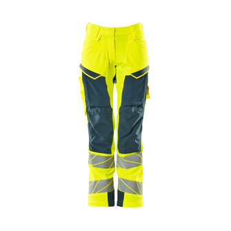 MASCOT® Accel. Safe Hose, Damen,DIAMOND, Knietaschen,Stretch Hose, Diamond Fit ist speziell für Frauen designt, die bei mehr als 20cm Unterschied zwischen ihrem Taillen- und Hüftmaß liegen, Der Stretchstoff ist in alle Richtungen elastisch und bietet eine unübertroffene Bewegungsfreiheit, wo nichts spannt oder stört, Der multifunktionelle Stretchstoff kombiniert ein niedriges Gewicht mit sehr hoher Strapazierfähigkeit und ist darüber hinaus wasserabweisend, Das Produkt ist für Industriewäsche geeignet, Zollstocktasche mit Kevlar®-Verstärkungen - besonders widerstandsfähig gegen spitze und scharfe Gegenstände, Die Knietaschen aus strapazierfähigem CORDURA®-Gewebe sind regulierbar, so dass der Knieschutz immer optimal platziert ist, Effektive Belüftung am Bein durch Reißverschluss am Oberschenkel, Vorbereitet für Hängetaschen 19450-126, die mit Knöpfen befestigt werden, Zertifiziert für die Verwendung zusammen mit dem MASCOT-Kniepolstertyp SHORT oder LONG, da die Kniepolstertasche höhenverstellbar ist