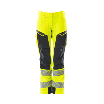 MASCOT® Accel. Safe Hose, Damen,DIAMOND, Knietaschen,Stretch Hose, Diamond Fit ist speziell für Frauen designt, die bei mehr als 20cm Unterschied zwischen ihrem Taillen- und Hüftmaß liegen, Der Stretchstoff ist in alle Richtungen elastisch und bietet eine unübertroffene Bewegungsfreiheit, wo nichts spannt oder stört, Der multifunktionelle Stretchstoff kombiniert ein niedriges Gewicht mit sehr hoher Strapazierfähigkeit und ist darüber hinaus wasserabweisend, Das Produkt ist für Industriewäsche geeignet, Zollstocktasche mit Kevlar®-Verstärkungen - besonders widerstandsfähig gegen spitze und scharfe Gegenstände, Die Knietaschen aus strapazierfähigem CORDURA®-Gewebe sind regulierbar, so dass der Knieschutz immer optimal platziert ist, Effektive Belüftung am Bein durch Reißverschluss am Oberschenkel, Vorbereitet für Hängetaschen 19450-126, die mit Knöpfen befestigt werden, Zertifiziert für die Verwendung zusammen mit dem MASCOT-Kniepolstertyp SHORT oder LONG, da die Kniepolstertasche höhenverstellbar ist