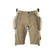 MASCOT® Advanced Shorts,abnehmbaren Hängetaschen,Stretch Handwerkershorts, Der multifunktionelle Stretchstoff kombiniert ein niedriges Gewicht mit sehr hoher Strapazierfähigkeit und ist darüber hinaus wasserabweisend, Der Stretchstoff ist in alle Richtungen elastisch und bietet eine unübertroffene Bewegungsfreiheit