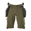 MASCOT® Advanced Shorts,abnehmbaren Hängetaschen,Stretch Handwerkershorts, Der multifunktionelle Stretchstoff kombiniert ein niedriges Gewicht mit sehr hoher Strapazierfähigkeit und ist darüber hinaus wasserabweisend, Der Stretchstoff ist in alle Richtungen elastisch und bietet eine unübertroffene Bewegungsfreiheit