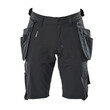 MASCOT® Advanced Shorts,abnehmbaren Hängetaschen,Stretch Handwerkershorts, Der multifunktionelle Stretchstoff kombiniert ein niedriges Gewicht mit sehr hoher Strapazierfähigkeit und ist darüber hinaus wasserabweisend, Der Stretchstoff ist in alle Richtungen elastisch und bietet eine unübertroffene Bewegungsfreiheit