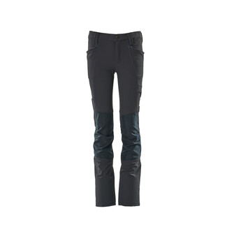 MASCOT® Hose, Schenkeltaschen, Stretch-Einsätze Teile des Produktes sind aus Stretchstoff. Kombination der leichten Stoffqualität 442 und des Vier-Wege-Stretchstoffs 511. Die Taschen sind im Design integriert. Doppelnaht an den Beinen und im Schritt. Niedrige Taille