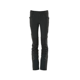 MASCOT® Hose, Schenkeltaschen, Stretch-Einsätze Teile des Produktes sind aus Stretchstoff. Kombination der leichten Stoffqualität 442 und des Vier-Wege-Stretchstoffs 511. Die Taschen sind im Design integriert. Doppelnaht an den Beinen und im Schritt. Niedrige Taille