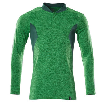 MASCOT® Accelerate Polo-Shirt mit COOLMAX® PRO, Langarm Polo-shirt, COOLMAX® sorgt für effektiven Feuchtigkeitstransport, hält den Körper trocken und verhindert Auskühlen, Moderne, körpernahe Passform mit viel Bewegungsfreiheit, Knopfleiste