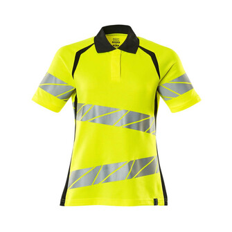 MASCOT® Accel. Safe Polo-Shirt, Damenpassform Polo-shirt, Speziell für Damen designt und tailliert geschnitten, Bei diesem Gewebe liegt Polyester auf der Außenseite für mehr Strapazierfähigkeit sowie Farbechtheit und Baumwolle auf der Innenseite für mehr Komfort, Mehr Bewegungsfreiheit durch elastische Reflexe, Die Nähte im Nacken sind mit einem weichem, gepolstertem Material verdeckt, so dass diese nicht stören