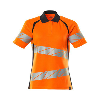 MASCOT® Accel. Safe Polo-Shirt, Damenpassform Polo-shirt, Speziell für Damen designt und tailliert geschnitten, Bei diesem Gewebe liegt Polyester auf der Außenseite für mehr Strapazierfähigkeit sowie Farbechtheit und Baumwolle auf der Innenseite für mehr Komfort, Mehr Bewegungsfreiheit durch elastische Reflexe, Die Nähte im Nacken sind mit einem weichem, gepolstertem Material verdeckt, so dass diese nicht stören