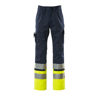 MASCOT® Safe Compete Patos Hose, Fluoreszierende Teile sind oberflächenbehandelt, wodurch sie schmutzabweisend und lange sichtbar sind, Strapazierfähige, dreifache Kappnähte an den Beinen und im Schritt verlängern die Lebensdauer des Produktes, Verstärkte Gesäßtaschen, Verstellbare Hammerschlaufe, Knietaschen, Zertifiziert für die Verwendung zusammen mit dem MASCOT-Kniepolstertyp SHORT oder LONG, da die Kniepolstertasche höhenverstellbar ist