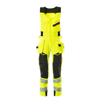 MASCOT® Accel. Safe Kombihose, Hängetaschen,ULTIMATE STRETCH Kombihose, Der Stretchstoff ist in alle Richtungen elastisch und bietet eine unübertroffene Bewegungsfreiheit, wo nichts spannt oder stört, Der multifunktionelle Stretchstoff kombiniert ein niedriges Gewicht mit sehr hoher Strapazierfähigkeit und ist darüber hinaus wasserabweisend, Hängetaschen mit Kevlar® und CORDURA®-Gewebe Verstärkungen, Abnehmbare Hängetaschen, Zollstocktasche mit Kevlar®-Verstärkungen - besonders widerstandsfähig gegen spitze und scharfe Gegenstände, Effektive Belüftung am Bein durch Reißverschluss am Oberschenkel, Knietaschen aus in zwei Richtungen dehnbarem CORDURA®, die zusätzliche Bewegungsfreiheit beim Knien bieten, Die Knietaschen sind höhenverstellbar, so dass der Knieschutz optimal an den Knien platziert ist, Zertifiziert für die Verwendung zusammen mit dem MASCOT-Kniepolstertyp SHORT oder LONG, da die Kniepolstertasche höhenverstellbar ist