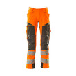 MASCOT® Accel. Safe Hose mt Knietaschen, ULTIMATE STRETCH Hose, Der Stretchstoff ist in alle Richtungen elastisch und bietet eine unübertroffene Bewegungsfreiheit, wo nichts spannt oder stört, Der multifunktionelle Stretchstoff kombiniert ein niedriges Gewicht mit sehr hoher Strapazierfähigkeit und ist darüber hinaus wasserabweisend, Das Produkt ist für Industriewäsche geeignet, Effektive Belüftung am Bein durch Reißverschluss am Oberschenkel, Zollstocktasche mit Kevlar®-Verstärkungen - besonders widerstandsfähig gegen spitze und scharfe Gegenstände, Vorbereitet für Hängetaschen 19450-126, die mit Knöpfen befestigt werden, Die Knietaschen aus strapazierfähigem CORDURA®-Gewebe sind regulierbar, so dass der Knieschutz immer optimal platziert ist, Zertifiziert für die Verwendung zusammen mit dem MASCOT-Kniepolstertyp SHORT oder LONG, da die Kniepolstertasche höhenverstellbar ist