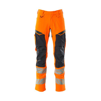 MASCOT® Accel. Safe Hose mit Knietaschen, ULTIMATE STRETCH Hose, Der Stretchstoff ist in alle Richtungen elastisch und bietet eine unübertroffene Bewegungsfreiheit, wo nichts spannt oder stört, Der multifunktionelle Stretchstoff kombiniert ein niedriges Gewicht mit sehr hoher Strapazierfähigkeit und ist darüber hinaus wasserabweisend, Ergonomisch geschnittene Hosenbeine