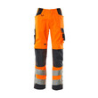MASCOT® Safe Supreme Hose mit Knietaschen Hose, Strapazierfähige, dreifache Kappnähte an den Beinen und im Schritt verlängern die Lebensdauer des Produktes, Einfaches Verlängern der Hose um 3cm, durch auftrennen der roten Naht auf der Innenseite, Knietaschen aus strapazierfähigem CORDURA®-Gewebe, Eingriff zum Knieschutz von oben – mit Klettverschluss an der äußeren Kante der Patteinnenseite, um das Hängenbleiben an Hebeln oä zu vermeiden, Ergonomisch geschnittene Hosenbeine, die nach den natürlichen Bewegungen des Körpers geformt wurden, Das Produkt ist für Industriewäsche geeignet, Leichte und starke Stoffqualität mit Ripstop Ripstop ist eine besonders reißfeste Webung, die dafür sorgt, dass der Stoff lange hält, Zertifiziert für die Verwendung zusammen mit dem MASCOT-Kniepolstertyp SHORT oder LONG, da die Kniepolstertasche höhenverstellbar ist.