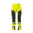 MASCOT® Accel. Safe Hose mit Knietaschen, ULTIMATE STRETCH Hose, Der Stretchstoff ist in alle Richtungen elastisch und bietet eine unübertroffene Bewegungsfreiheit, wo nichts spannt oder stört, Der multifunktionelle Stretchstoff kombiniert ein niedriges Gewicht mit sehr hoher Strapazierfähigkeit und ist darüber hinaus wasserabweisend, Ergonomisch geschnittene Hosenbeine, die nach den natürlichen Bewegungen des Körpers geformt wurden, Zollstocktasche mit Kevlar®-Verstärkungen - besonders widerstandsfähig gegen spitze und scharfe Gegenstände, Vorbereitet für Hängetaschen 19450-126, die mit Knöpfen befestigt werden, Effektive Belüftung am Bein durch Reißverschluss am Oberschenkel, Die Knietaschen aus strapazierfähigem CORDURA®-Gewebe sind regulierbar, so dass der Knieschutz immer optimal platziert ist, Zertifiziert für die Verwendung zusammen mit dem MASCOT-Kniepolstertyp SHORT oder LONG, da die Kniepolstertasche höhenverstellbar ist , Das Produkt ist für Industriewäsche geeignet
