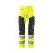 MASCOT® Accel. Safe Hose mit Knietaschen, Stretch-Einsätze Hose, Leichte und starke Stoffqualität mit Ripstop Ripstop ist eine besonders reißfeste Webung, die dafür sorgt, dass der Stoff lange hält, Das Produkt ist eine Kombination aus festem Stoff und Stretchgewebe Das Stretchgewebe befindet sich dort, wo zusätzliche Bewegungsfreiheit erforderlich ist, Vorbereitet für Hängetaschen 19450-126, die mit Knöpfen befestigt werden, Ergonomisch geschnittene Hosenbeine, die nach den natürlichen Bewegungen des Körpers geformt wurden, Die Knietaschen aus strapazierfähigem CORDURA®-Gewebe sind regulierbar, so dass der Knieschutz immer optimal platziert ist, Zertifiziert für die Verwendung zusammen mit dem MASCOT-Kniepolstertyp SHORT oder LONG, da die Kniepolstertasche höhenverstellbar ist , Standardmäßig in drei verschiedenen Schrittlängen erhältlich, für die individuell beste Passform und die am besten platzierten Details, Das Produkt ist für Industriewäsche geeignet