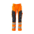 MASCOT® Accel. Safe Hose mit Knietaschen, Stretch-Einsätze Hose, Leichte und starke Stoffqualität mit Ripstop Ripstop ist eine besonders reißfeste Webung, die dafür sorgt, dass der Stoff lange hält, Das Produkt ist eine Kombination aus festem Stoff und Stretchgewebe Das Stretchgewebe befindet sich dort, wo zusätzliche Bewegungsfreiheit erforderlich ist, Vorbereitet für Hängetaschen 19450-126, die mit Knöpfen befestigt werden, Ergonomisch geschnittene Hosenbeine, die nach den natürlichen Bewegungen des Körpers geformt wurden, Die Knietaschen aus strapazierfähigem CORDURA®-Gewebe sind regulierbar, so dass der Knieschutz immer optimal platziert ist, Zertifiziert für die Verwendung zusammen mit dem MASCOT-Kniepolstertyp SHORT oder LONG, da die Kniepolstertasche höhenverstellbar ist , Standardmäßig in drei verschiedenen Schrittlängen erhältlich, für die individuell beste Passform und die am besten platzierten Details, Das Produkt ist für Industriewäsche geeignet