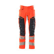 MASCOT® Accel. Safe Hose mit Knietaschen, Stretch-Einsätze Hose, Leichte und starke Stoffqualität mit Ripstop Ripstop ist eine besonders reißfeste Webung, die dafür sorgt, dass der Stoff lange hält, Das Produkt ist eine Kombination aus festem Stoff und Stretchgewebe Das Stretchgewebe befindet sich dort, wo zusätzliche Bewegungsfreiheit erforderlich ist, Vorbereitet für Hängetaschen 19450-126, die mit Knöpfen befestigt werden, Ergonomisch geschnittene Hosenbeine, die nach den natürlichen Bewegungen des Körpers geformt wurden, Die Knietaschen aus strapazierfähigem CORDURA®-Gewebe sind regulierbar, so dass der Knieschutz immer optimal platziert ist, Zertifiziert für die Verwendung zusammen mit dem MASCOT-Kniepolstertyp SHORT oder LONG, da die Kniepolstertasche höhenverstellbar ist , Standardmäßig in drei verschiedenen Schrittlängen erhältlich, für die individuell beste Passform und die am besten platzierten Details, Das Produkt ist für Industriewäsche geeignet