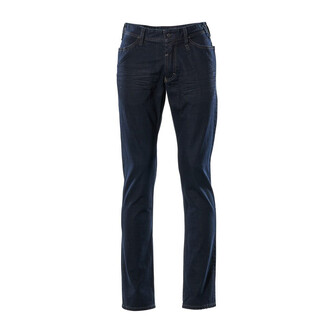 MASCOT® Frontline Manhattan Jeans, Moderne, körpernahe Passform, Zweifache Kappnähte an den Beinen, Die niedrige Taille mit formgeschnittenem Bund sorgt dafür, dass die Hose alle Bewegungen des Körpers mitmacht, Hosenschlitz mit Reißverschluss, Rechte Gesäßtasche mit extra Tasche